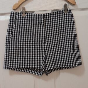 LOFT High Waist Black and White Shorts
